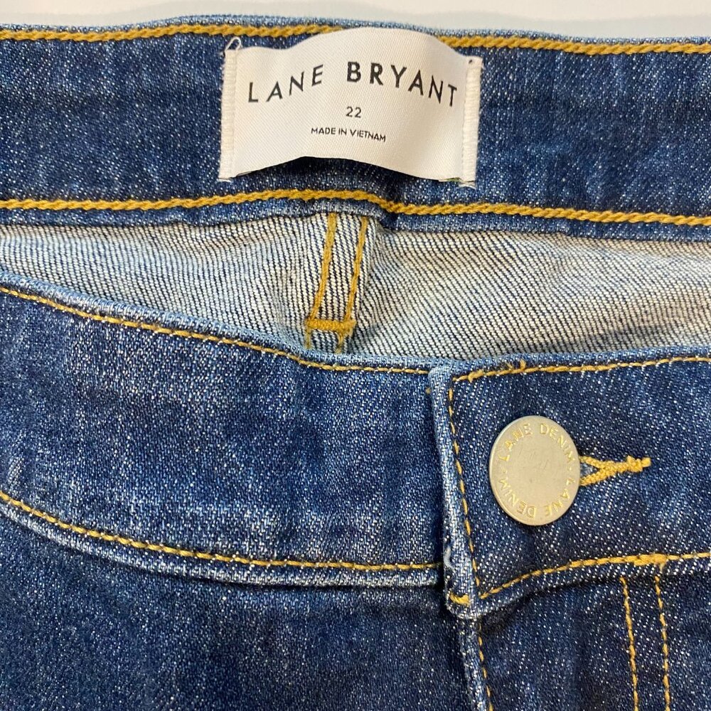 Lane Bryant Boyfriend Denim Capris With Embellished Cuffs SZ 22 - Picture 5 of 16